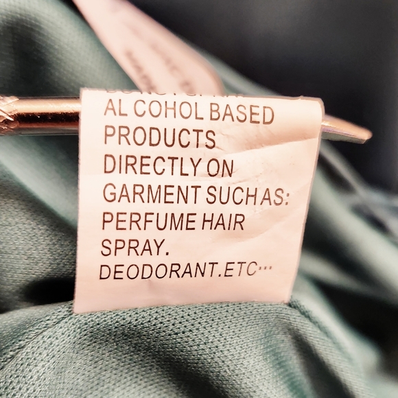 IEENA by Mac Duggal NEW One Shoulder Double Strap Green Satin Gown Maxi Dress 6 - Picture 5 of 10